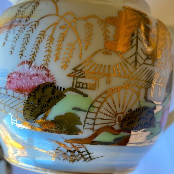 Kutani Japan China Vintage Hand Panted Small Milk Jug - Picture 9 of 9